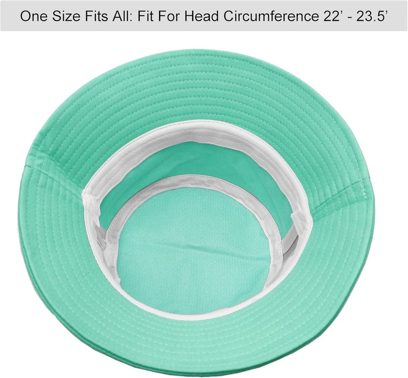 Wheebo Solid Color Bucket Hat for Women Summer Beach Fishmen Hat for Lady Adult Unisex Cotton Cap…… - Image 2